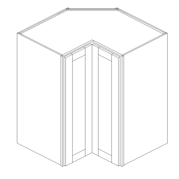 PIE CUT CORNER CABINET diagram