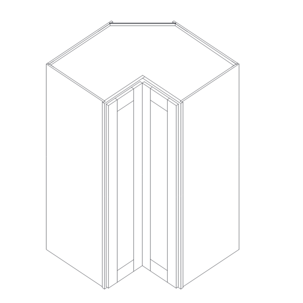 PIE CUT CORNER CABINET diagram