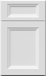 STL Cabinetry Bevel White cabinet door style sample for Saint Louis kitchens